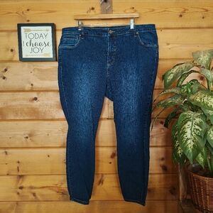 Kut From The Kloth Dark Wash Slim Straight Leg Denim Jeans Plus Sz 22W(42) X 29"